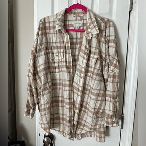American Eagle Plaid Button Up